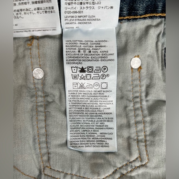 Levis 550 Jeans Men 44x30 Blue Denim Relaxed Fit Cotton Straight  Legs - Picture 5 of 10